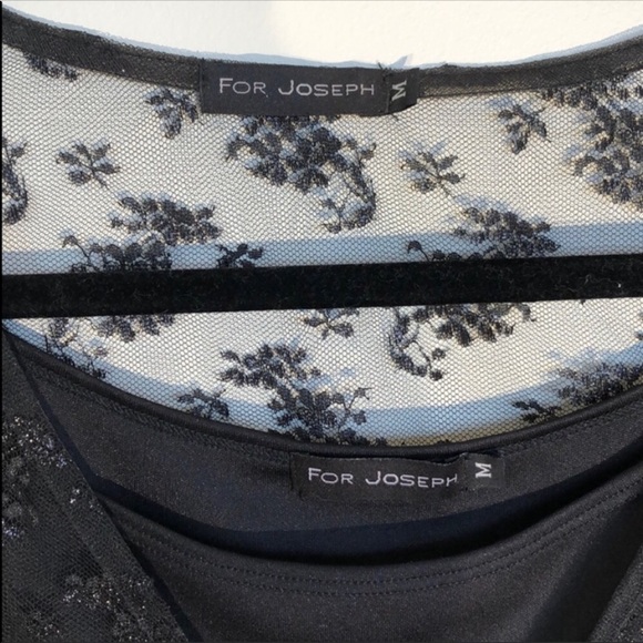 For Joseph sheer sparkle lace wrap top with camisole - Picture 2 of 6